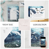 Humpback Whale Ocean Baby shower Invitation Kaart