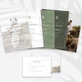 Modern Olive Green Wedding Welcome Gift Label