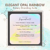Opal Regenboog Script Brood Verzorgingsinstructies Bedankkaart