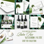 Palm Tree Elegant Wedding Modern Chic Rehearsal Kaart