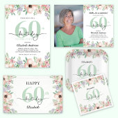 Elegant Pastel Floral 60th Birthday Party  Spandoek