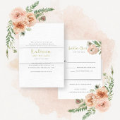 Elegante Pastel Waterverf Bloemige Bruiloft Save The Date