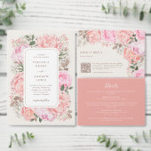 Elegante pioenenbruiloft servet (Personaliseer de collectie van deze zelfstandige maker.)