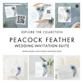 BUDGET Peacock Feather Photo Weddenschap Dank je