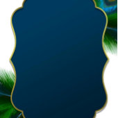 Elegant Peacock Feathers en Gold Couples Shower Kaart