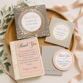 Elegant Pearl Gold Script Wedding Romantic Pearls Ronde Sticker