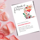 Petals Prosecco Bloemen Vrijgezellenfeest Datum Ad Reclamebord Met Voetstuk