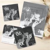 Modern Simple Custom Photo Wedding Invitation