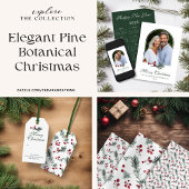 Elegante Rode en Groene Botanische Kerst Custom Kleine Kerstsok