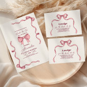 Elegant Roze Bow Vrijgezellenfeest Papieren Bordje