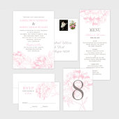 Elegant Roze Grijs Bloemen Pioen Bruiloft Programm Handwaaier