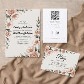 Elegante roze bloem ontwerper bruiloft uitnodiging (Personaliseer de collectie van deze zelfstandige maker.)