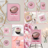 Elegant roze Football Baby shower Papieren Bordje