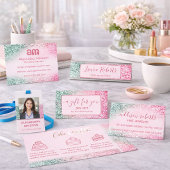 Moderne Roze Luxe Branding Bedankkaart
