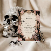 Elegant Roze Halloweenfeest Kaart