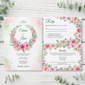Tinten van Stof Roze Botanisch Tafelnummer (Personaliseer de collectie van deze zelfstandige maker.)