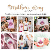 Roze koningin Moederdag CLASSIC ROUND STICKER