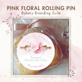 Elegante Roze Deegroller Brood Verzorgingsinstruct Bedankkaart