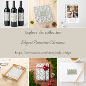 Elegante Botanische Kerstvakantie Cadeaupapier