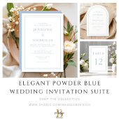 Elegant Powder Blue Thank You Wedding Bedankzakje