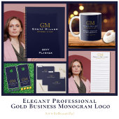 Moderne Executive Plum Paars Gold Monogram Planner