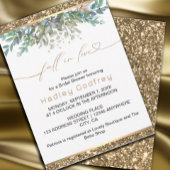 Herfst in liefde Elegant Bruiloft Gouden Pompoen Kaart