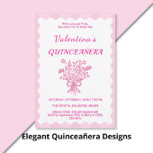 Elegant Quinceañera Bloemenboeket | Roze en wit Cadeaupapier