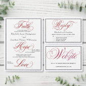 Red wordt een Christelijke uitnodiging tot huwelij (Personaliseer de collectie van deze zelfstandige maker.)