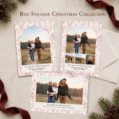 Kerst Retouradres Rode Begroeiing Etiket