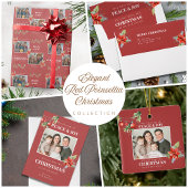 Custom Family Photo Holiday Ronde Sticker