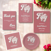 Retro 70s Groovy Unieke 50e Verjaardag Kaart