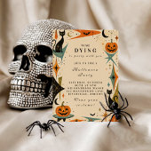 Elegant Retro Halloween Feest Kaart