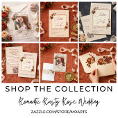 Elegant Romantic Rusty Rose Autumn Wedding Uitnodigingen Wikkel