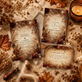 Elegante Rustieke Herfst Huwelijk Save The Date