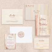 Rustieke Terracotta Gold Waterverf & Script bruilo Kaart