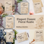 Elegant Rustic Bloem Bruiloft Gastboek Design Gastenboek