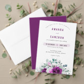 Elegant Rustisch Paars Bloemstuk Bruiloft Tafelnum (Personaliseer deze collectie van deze onafhankelijke maker. Test)