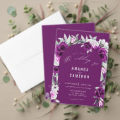 Elegant Rustisch Paars Bloemstuk Bruiloft Tafelnum (Personaliseer deze collectie van deze onafhankelijke maker. Test)