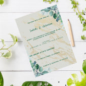 Sagegroene Eucalyptus Marmer RSVP Kaart