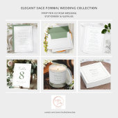 Elegant Script Chic Sage Green Wedding Enclosure RSVP Kaartje