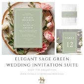 Elegant Sage Green Wedding Gastenboek