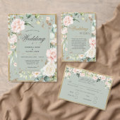 Monogram Letter P Sage Green Bedankkaart (Personaliseer de collectie van deze zelfstandige maker.)