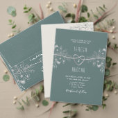 Wildflower Boho Bruiloft Menu (Personaliseer deze collectie van deze onafhankelijke maker. Test)