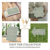 Minimalistische salie groene bruiloft servetten