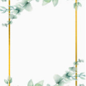 Elegant Sage Green Greenery Gold Engagement Party Kaart