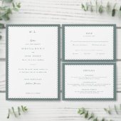 Classic Scalloped Edge Wedding Response Kaart (Personaliseer de collectie van deze zelfstandige maker.)