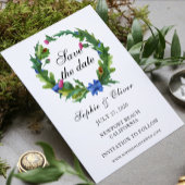 Elegant Scottish Thistle Floral Wedding Kaart
