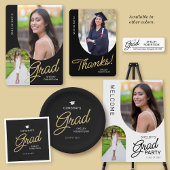 Elegant Script Afstudeerder Afstuderen retouradres Etiket