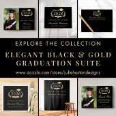 Elegant Script Afstudeerder Advies Zwart Goud Afst Informatiekaartje