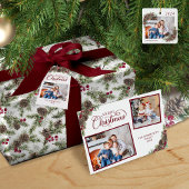 Waterverf dennenappels botanisch script kerst kleine kerstsok